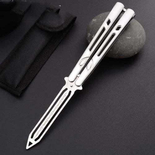Outdoor Portable Training Knife All Steel Self-defense Practice Knife