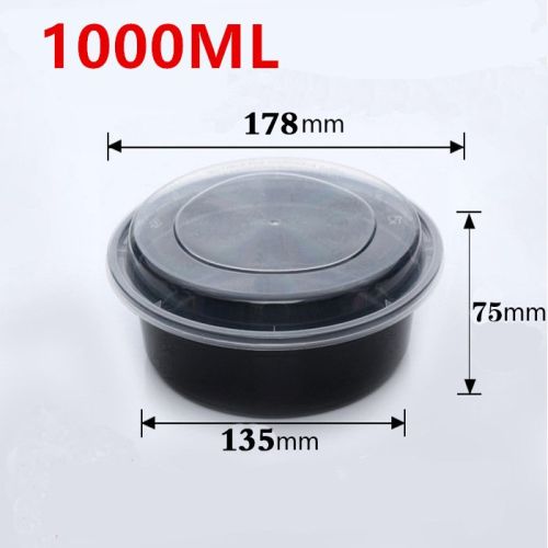 10pcs Disposable Plastic Food Containers Fruit Salad Bento