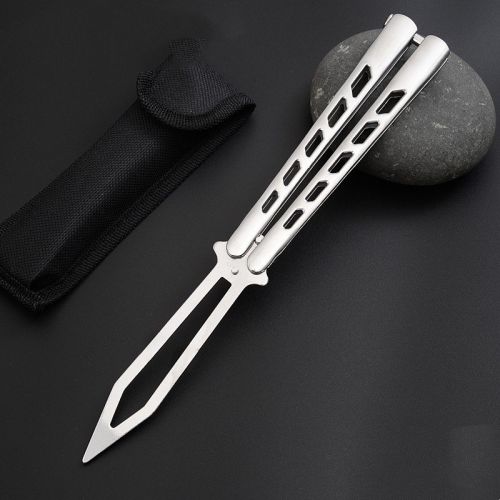 Outdoor Portable Training Knife All Steel Self-defense Practice Knife